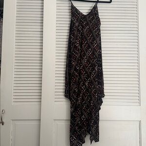 Anthropologie Geometric Maxi Dress - Black and Orange